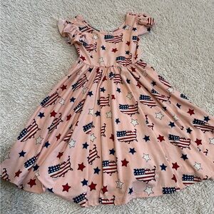 Patriotic Stars and Stripes Kids Dress